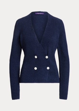 Pulovere cardigan dublu-breasted Ralph Lauren de damă bleumarin
