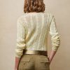 Pulovere crem din mătase Ralph Lauren cu tricot cu cablu Pulovere crem din mătase Ralph Lauren cu tricot cu cablu