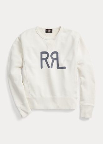 Pulovere crem pentru femei Ralph Lauren Logo French Terry Crewneck