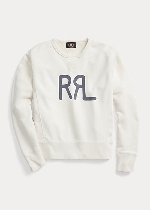 Pulovere crem pentru femei Ralph Lauren Logo French Terry Crewneck Pulovere crem pentru femei Ralph Lauren Logo French Terry Crewneck