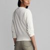 Pulovere crem pentru femei Ralph Lauren Logo French Terry Crewneck Pulovere crem pentru femei Ralph Lauren Logo French Terry Crewneck