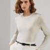 Pulovere crew pentru femei Ralph Lauren din lână merinos Pulovere crew pentru femei Ralph Lauren din lână merinos