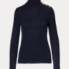 Pulovere cu guler rotic din cașmir cu nasturi Ralph Lauren pentru damă