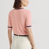 Pulovere cu mânecă scurtă din amestec de mătase Ralph Lauren pentru femei roz Pulovere cu mânecă scurtă din amestec de mătase Ralph Lauren pentru femei roz