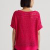 Pulovere cu mânecă scurtă din plasă de bumbac Ralph Lauren fuchsia pentru femei Pulovere cu mânecă scurtă din plasă de bumbac Ralph Lauren fuchsia pentru femei