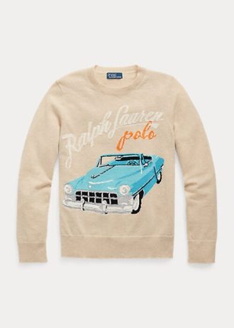 Pulovere de damă bej Ralph Lauren ar-Motif din amestec de cașmir Pulovere de damă bej Ralph Lauren ar-Motif din amestec de cașmir