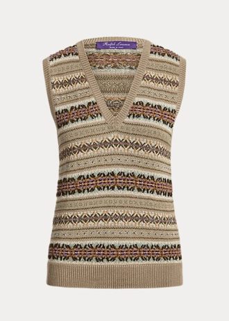 Pulovere de damă multicolore Ralph Lauren decorate Fair Isle Pulovere de damă multicolore Ralph Lauren decorate Fair Isle