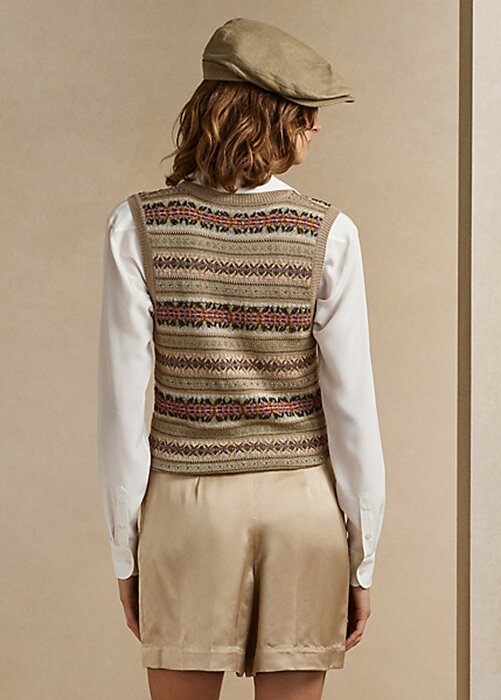 Pulovere de damă multicolore Ralph Lauren decorate Fair Isle