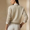 Pulovere de mătase Ralph Lauren Cable Bear de damă bej