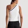 Pulovere decupate pe un singur umăr Ralph Lauren, albe, pentru femei
