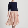 Pulovere din bumbac cu gât barca Ralph Lauren Aran-tricot pentru femei bleumarin Pulovere din bumbac cu gât barca Ralph Lauren Aran-tricot pentru femei bleumarin