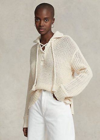 Pulovere din bumbac și lână, cu șireturi, Ralph Lauren, pentru femei Pulovere din bumbac și lână, cu șireturi, Ralph Lauren, pentru femei
