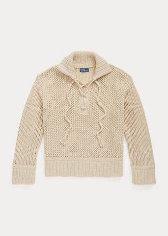 Pulovere din bumbac și lână, cu șireturi, Ralph Lauren, pentru femei Pulovere din bumbac și lână, cu șireturi, Ralph Lauren, pentru femei
