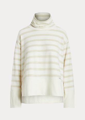Pulovere din lână performanță cu dungi Ralph Lauren crem pentru femei Pulovere din lână performanță cu dungi Ralph Lauren crem pentru femei