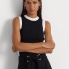 Pulovere fără mâneci în două tonuri Ralph Lauren pentru femei negre/albe