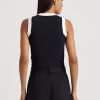 Pulovere fără mâneci în două tonuri Ralph Lauren pentru femei negre/albe