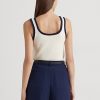 Pulovere fără mâneci pentru femei Ralph Lauren, în două tonuri, din amestec de bumbac, crem/marin