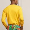 Pulovere galbene pentru bărbați, din bumbac, cu gât crew, Ralph Lauren Pulovere galbene pentru bărbați, din bumbac, cu gât crew, Ralph Lauren
