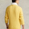 Pulovere galbene pentru bărbați, din bumbac, din tricot cu cablu Ralph Lauren Pulovere galbene pentru bărbați, din bumbac, din tricot cu cablu Ralph Lauren