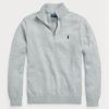 Pulovere gri pentru bărbați, din bumbac, cu fermoar, Ralph Lauren Pulovere gri pentru bărbați, din bumbac, cu fermoar, Ralph Lauren
