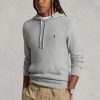 Pulovere gri pentru bărbați, din bumbac texturat, cu glugă, Ralph Lauren Pulovere gri pentru bărbați, din bumbac texturat, cu glugă, Ralph Lauren