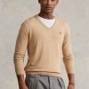 Pulovere maro pentru bărbați Ralph Lauren, slim fit, din bumbac texturat Pulovere maro pentru bărbați Ralph Lauren, slim fit, din bumbac texturat