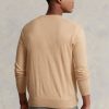 Pulovere maro pentru bărbați Ralph Lauren, slim fit, din bumbac texturat Pulovere maro pentru bărbați Ralph Lauren, slim fit, din bumbac texturat