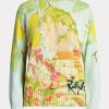 Pulovere multicolore de damă Ralph Lauren, din bumbac cu gât crew, cu imprimeu