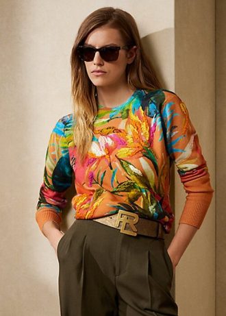 Pulovere multicolore Ralph Lauren, din cașmir, cu gât crew