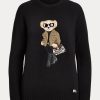 Pulovere negre din cașmir Ralph Lauren Utility Bear de damă