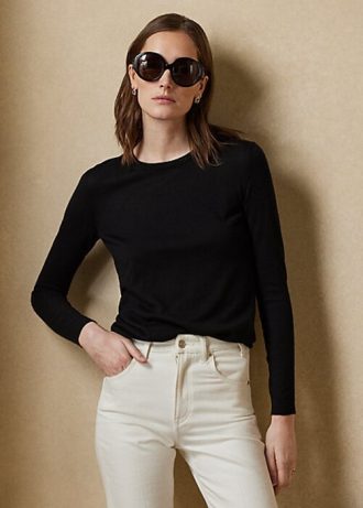 Pulovere negre Ralph Lauren din cașmir pentru damă