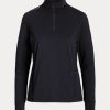 Pulovere negre Ralph Lauren, din jerseu stretch, cu fermoar sfert Pulovere negre Ralph Lauren, din jerseu stretch, cu fermoar sfert