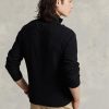 Pulovere negru pentru bărbați, din bumbac, din tricot plasă, cu fermoar sfert, Ralph Lauren Pulovere negru pentru bărbați, din bumbac, din tricot plasă, cu fermoar sfert, Ralph Lauren