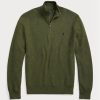 Pulovere pentru bărbați, din bumbac, din tricot plasă, cu fermoar sfert, Ralph Lauren Pulovere pentru bărbați, din bumbac, din tricot plasă, cu fermoar sfert, Ralph Lauren