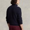 Pulovere pentru bărbați, din bumbac, din tricot plasă Ralph Lauren, cu fermoar sfert Pulovere pentru bărbați, din bumbac, din tricot plasă Ralph Lauren, cu fermoar sfert