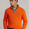 Pulovere pentru bărbați, portocalii, din bumbac, cu fermoar, Ralph Lauren Pulovere pentru bărbați, portocalii, din bumbac, cu fermoar, Ralph Lauren