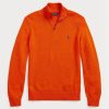 Pulovere pentru bărbați, portocalii, din bumbac, cu fermoar, Ralph Lauren Pulovere pentru bărbați, portocalii, din bumbac, cu fermoar, Ralph Lauren