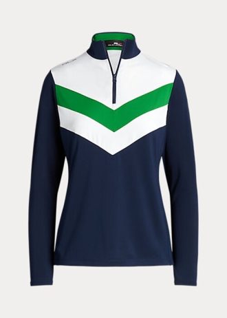 Pulovere pentru femei Ralph Lauren, cu dungi chevron, cu fermoar sfert