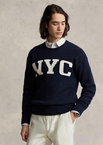 Pulovere Ralph Lauren Nyc Crewneck pentru bărbați bleumarin Pulovere Ralph Lauren Nyc Crewneck pentru bărbați bleumarin
