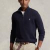 Pulovere Ralph Lauren pentru bărbați, din bumbac texturat, cu fermoar sfert Pulovere Ralph Lauren pentru bărbați, din bumbac texturat, cu fermoar sfert