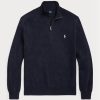 Pulovere Ralph Lauren pentru bărbați, din bumbac texturat, cu fermoar sfert Pulovere Ralph Lauren pentru bărbați, din bumbac texturat, cu fermoar sfert