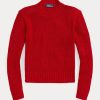 Pulovere roșii din bumbac Ralph Lauren pentru damă