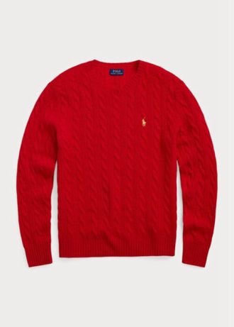 Pulovere roșii pentru bărbați Ralph Lauren Lunar Anul Nou din lână și cașmir