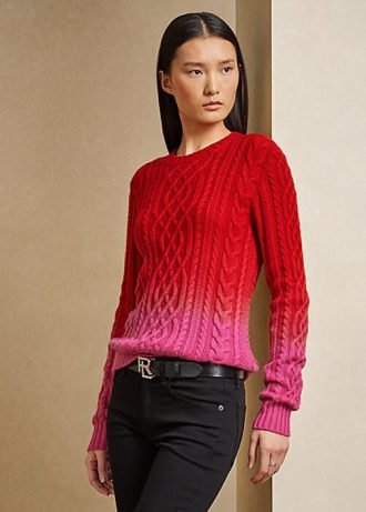 Pulovere roșii Ralph Lauren de Anul Nou Lunar pentru damă