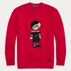 Pulovere roșii Ralph Lauren pentru femei de Anul Nou Bear Pulovere roșii Ralph Lauren pentru femei de Anul Nou Bear