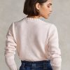 Pulovere roz din bumbac Ralph Lauren Pink Pony Flag pentru femei Pulovere roz din bumbac Ralph Lauren Pink Pony Flag pentru femei