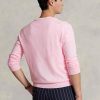 Pulovere roz pentru bărbați Ralph Lauren, slim fit, din bumbac texturat Pulovere roz pentru bărbați Ralph Lauren, slim fit, din bumbac texturat