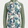 Pulovere verde Ralph Lauren din Jersey cu fermoar sfert Pulovere verde Ralph Lauren din Jersey cu fermoar sfert