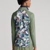 Pulovere verde Ralph Lauren din Jersey cu fermoar sfert Pulovere verde Ralph Lauren din Jersey cu fermoar sfert