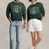 Pulovere verde Ralph Lauren Ralph’s Coffee Crewneck de damă Pulovere verde Ralph Lauren Ralph’s Coffee Crewneck de damă